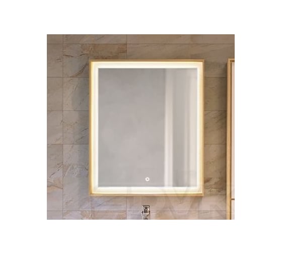 Зеркало RAVAL Frame 75 Дуб сонома с подсветкой сенсор Fra.02.75/DS