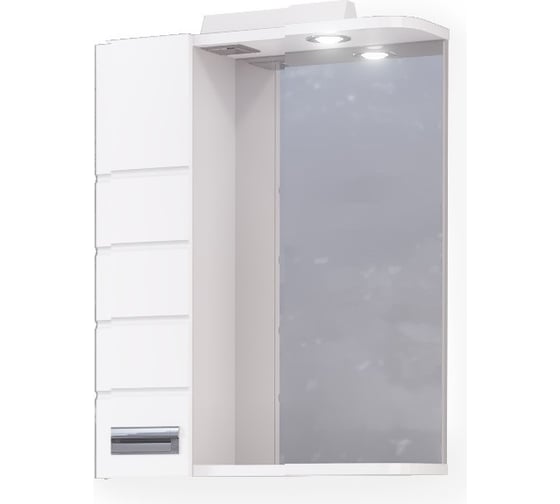 Зеркало-шкаф RAVAL Kub 50 Белый с подсветкой Kub.03.50/W 1