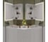 Зеркало-шкаф ALIAS Квартал 80x50 см, с тёплой LED-подсветкой, универсальный sh80503 6