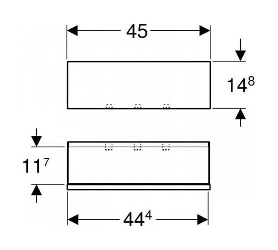 Настенная полка GEBERIT Smyle Square 450х148х150 мм 500.362.00.1 00000078818