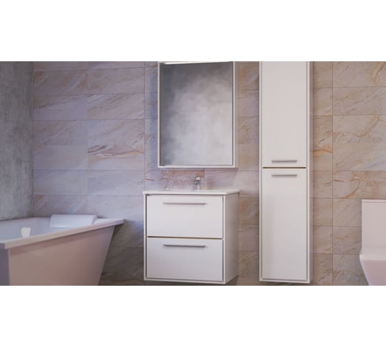 Тумба RAVAL Frame 60 подвесная Белая Fra.01.60/P/W