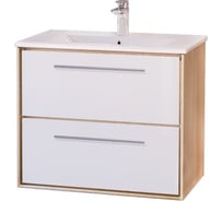 Тумба RAVAL Frame 75 подвесная Белая/Дуб сонома Fra.01.75/P/W-DS