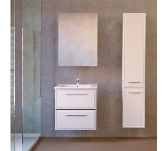 Тумба RAVAL Quadro 60 подвесная Белая Qua.01.60/P/W