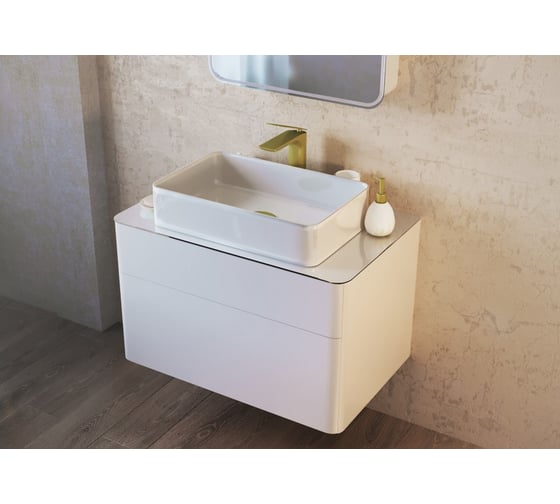 Тумба RAVAL Pure 80 подвесная Белая Pur.01.80/P/W