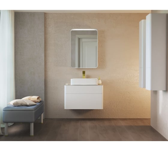 Тумба RAVAL Pure 80 подвесная Белая Pur.01.80/P/W