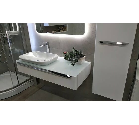 Шкафчик под раковину GEBERIT myDay 1150x200x520 мм, 1 ящик, подсветка 824260000 00000045380