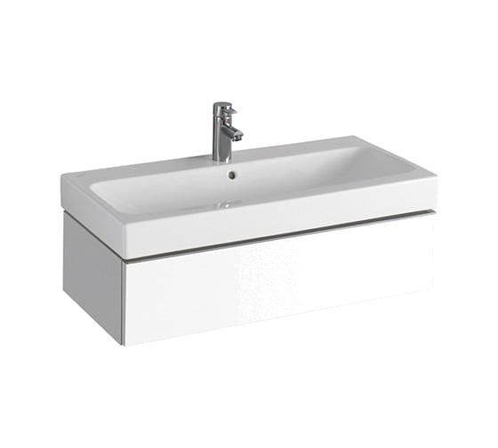 Шкафчик под раковину GEBERIT iCon 890x240x477 мм, белый глянец, лак 840290000 00000047469