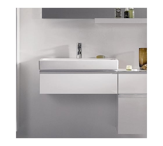Шкафчик под раковину GEBERIT iCon 890x240x477 мм, белый глянец, лак 840290000 00000047469