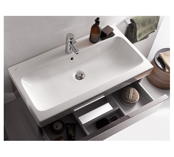 Шкафчик под раковину GEBERIT iCon 890x240x477 мм, белый глянец, лак 840290000 00000047469