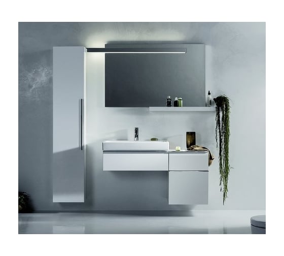 Шкафчик под раковину GEBERIT iCon 890x240x477 мм, белый глянец, лак 840290000 00000047469