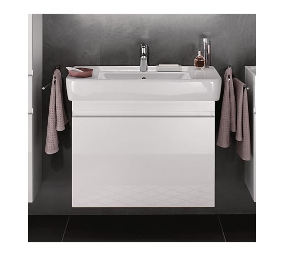 Шкафчик под раковину GEBERIT Renova Nr. 1 Plan 776х586х438 мм, белый глянец 869850000 00000059041