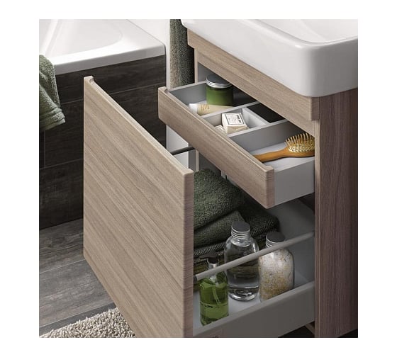 Шкафчик под раковину GEBERIT Renova Nr. 1 Plan 776х586х438 мм, белый глянец 869850000 00000059041