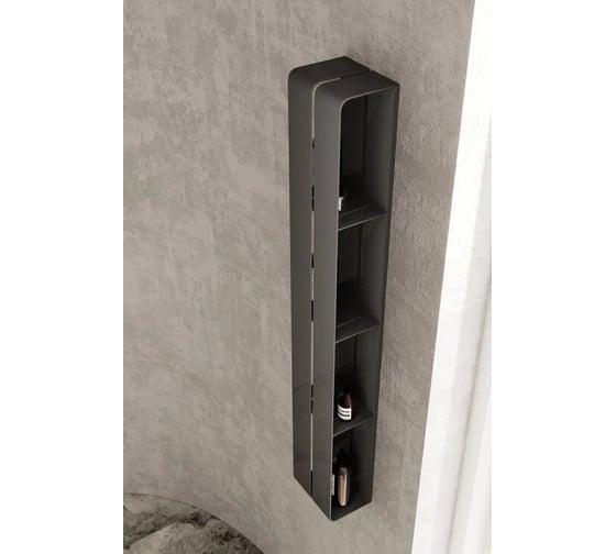 Полка для ванной комнаты INCANTOMETALLICO Angulo 97x17x11,5 см, металлическая навесная Angulo черная