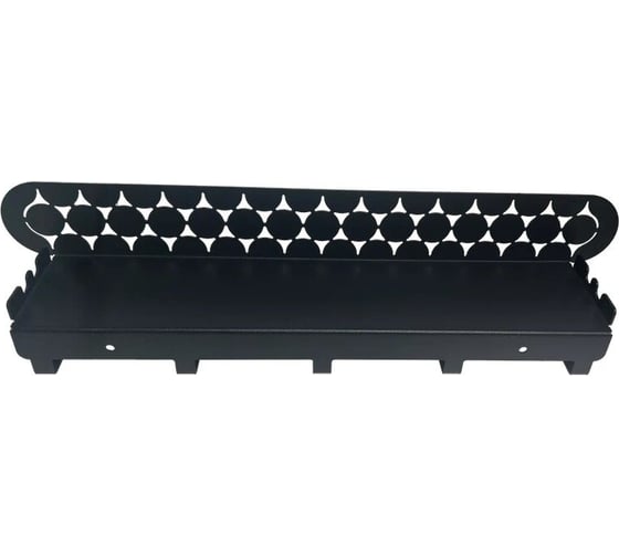 Полка с крючками для ванной комнаты INCANTOMETALLICO Diamante platino, 46x10x6 см. нержавеющая сталь черная, без сверления на липучках сота platino черная крючки нержа