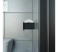 Металлическая полка для ванной комнаты INCANTOMETALLICO Onice 20x13x10, навесная, черная П iris ovale