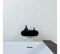 Металлическая навесная полка для ванной комнаты INCANTOMETALLICO Smeraldo 30x13x10, черная П ferro primo disco