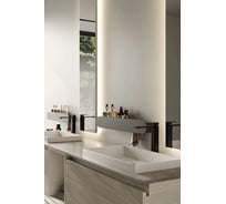 Металлическая полка для ванной комнаты INCANTOMETALLICO La perla ovale 70x13x10, навесная La perla ovale серая