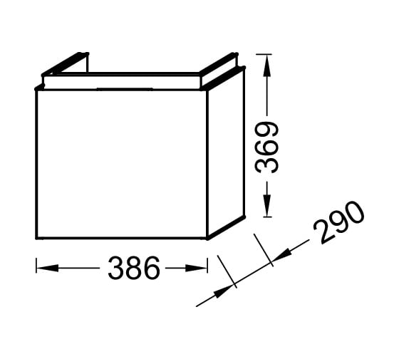 Тумба Rythmik для рукомойника E4786 JACOB DELAFON FORMILIA EB1096-E70 ШГВ 39,8х27х37 см 00000037845