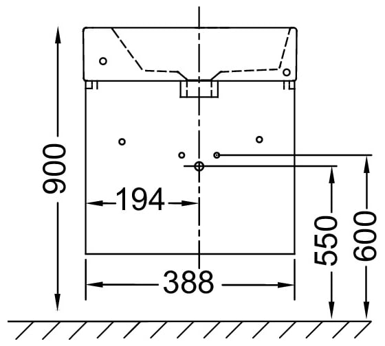 Тумба Rythmik для рукомойника E4786 JACOB DELAFON FORMILIA EB1096-E70 ШГВ 39,8х27х37 см 00000037845