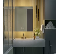 Зеркало-шкаф ALIAS Квартал 80x60 c тройной LED-подсветкой, левый sh80604l