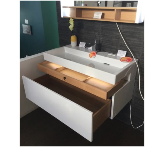 Мебель под раковину JACOB DELAFON TERRACE EB1187-M61 100 см, Ш100хГ48хВ38 cм, мягкий черный 00000058139