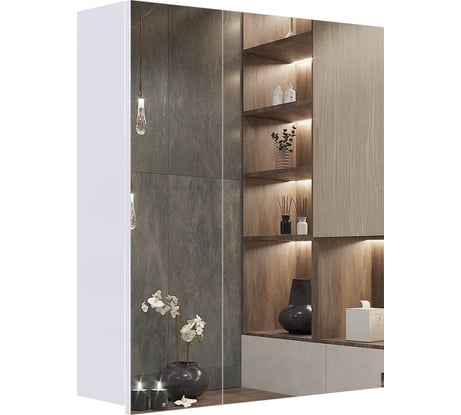 Подвесной зеркальный шкаф Sanstar 60, универсальный, правый 116.1-2.4.1.