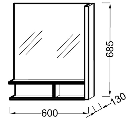 Зеркало JACOB DELAFON TERRACE 60х13х68.5 см EB1180G-NF 00000041499