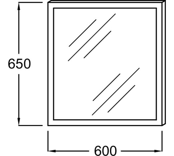 Зеркало JACOB DELAFON PARALLEL 60 см, со светодиодной подсветкой EB1440-NF 00000040715