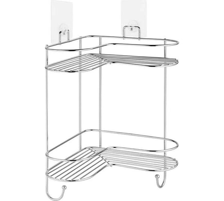 Полка Kleber угловая двухъярусная на силиконовом креплении LITE KLE-LT083