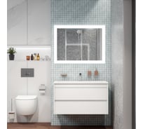 Подвесная база под раковину Art&Max FAMILY с двумя выкатными ящиками, Bianco Lucido, 900x480x550, Family-900-2C-SO-BL