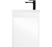 Подвесная база под раковину Art&Max FAMILY с одной распашной дверцей, Bianco Lucido, 400x220x500, Family-400-1D-SO-BL