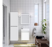 Подвесная база под раковину Art&Max FAMILY с одной распашной дверцей, Bianco Lucido, 500x270x500, Family-500-1D-SO-BL