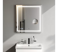 Универсальное зеркало AM.PM с контурной Led-подсветкой, часами и косметическим зеркалом M91AMOX0653WG