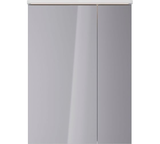 Шкаф зеркальный Lemark ZENON белый глянец, 60x80 см, 2-х дверный, с козырьком-подсветкой, с розеткой, LM60ZS-Z