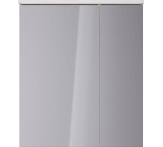 Шкаф зеркальный Lemark ZENON белый глянец, 70x80 см, 2-х дверный, с козырьком-подсветкой, с розеткой, LM70ZS-Z