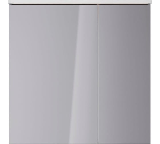 Шкаф зеркальный Lemark ZENON белый глянец, 80x80 см, 2-х дверный, с козырьком-подсветкой, с розеткой, LM80ZS-Z