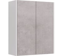 Шкаф Lemark COMBI 60 см, подвесной, 2-х дверный, цвет фасада: бетон, цвет корпуса: белый глянец LM03C60SH-Beton