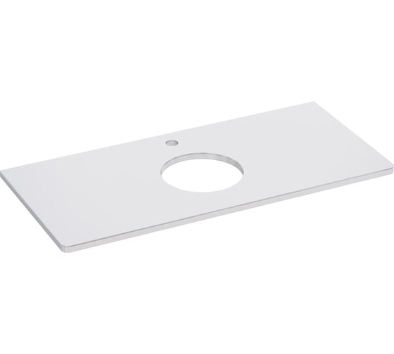 Столешница Lemark OLIVIA 100 см, под 1 раковину, из стекла, цвет: белый LM08OL100S 1