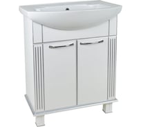 Тумба DORATIZ Аттика 65 под умывальник Элеганс белый, патина серебро 9912.312