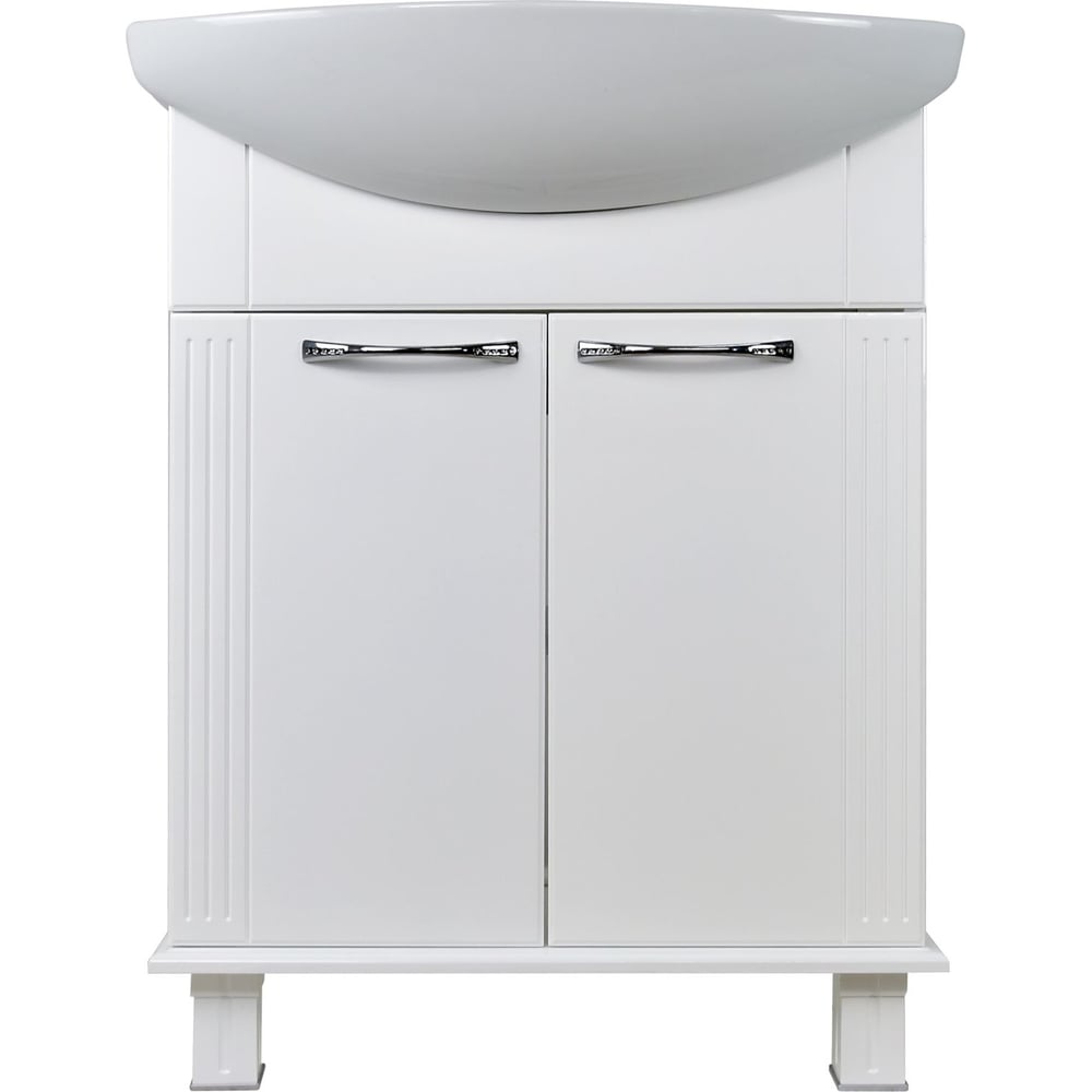 Тумба DORATIZ Аттика 75 под умывальник Элеганс белый глянец 9912.315 ...