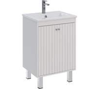 Тумба Lemark ROMANCE 60 см под 1 раковину, подвесная/напольная, 2-х дверная, цвет корпуса, фасада: Белый глянец LM07R60T