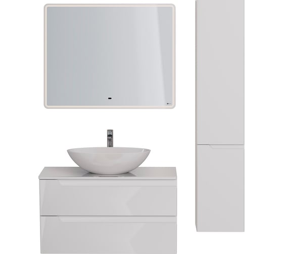 Зеркало Lemark ELEMENT 100x80 см, с подсветкой, с подогревом LM100Z-E