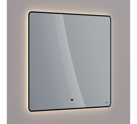Зеркало Lemark MIOBLACK 90x80 см, с интерьерной подсветкой, с подогревом LM90ZM-black
