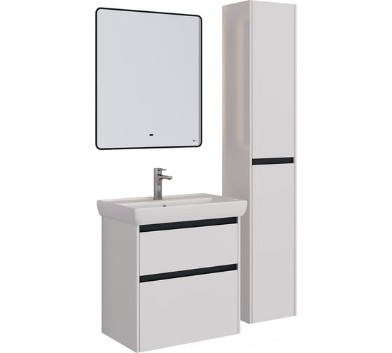 Зеркало Lemark MIOBLACK 70x80 см, с интерьерной подсветкой, с подогревом LM70ZM-black