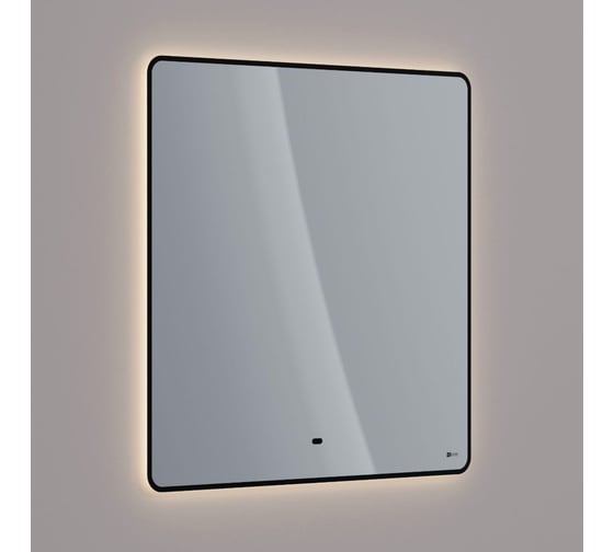 Зеркало Lemark MIOBLACK 80x80 см, с интерьерной подсветкой, с подогревом LM80ZM-black