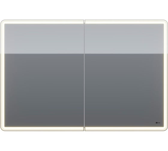 Шкаф зеркальный Lemark ELEMENT 120x80 см, 2-х дверный, с подсветкой, с розеткой, цвет корпуса белый LM120ZS-E