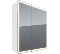Шкаф зеркальный Lemark ELEMENT 80x80 см, 2-х дверный, с подсветкой, с розеткой, цвет корпуса белый LM80ZS-E