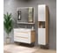 Шкаф зеркальный Lemark ELEMENT 80x80 см, 2-х дверный, с подсветкой, с розеткой, цвет корпуса белый LM80ZS-E 6
