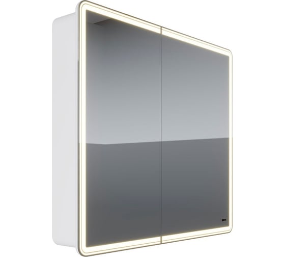 Шкаф зеркальный Lemark ELEMENT 90x80 см, с подсветкой, с розеткой, цвет корпуса белый LM90ZS-E