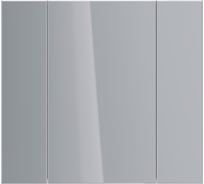 Шкаф зеркальный Lemark UNIVERSAL 90x80 см, 3-х дверный, цвет корпуса белый глянец LM90ZS-U